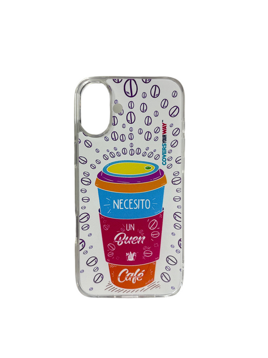 Necesito un buen café iPhone 16 Plus Clear Impact Resistant