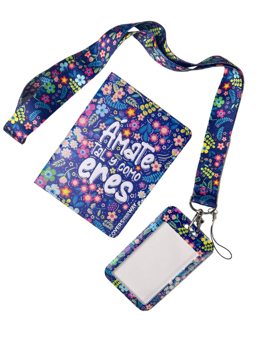 Ámate tal y como eres Cover Pasaporte + ID Lanyard Gift Bundle