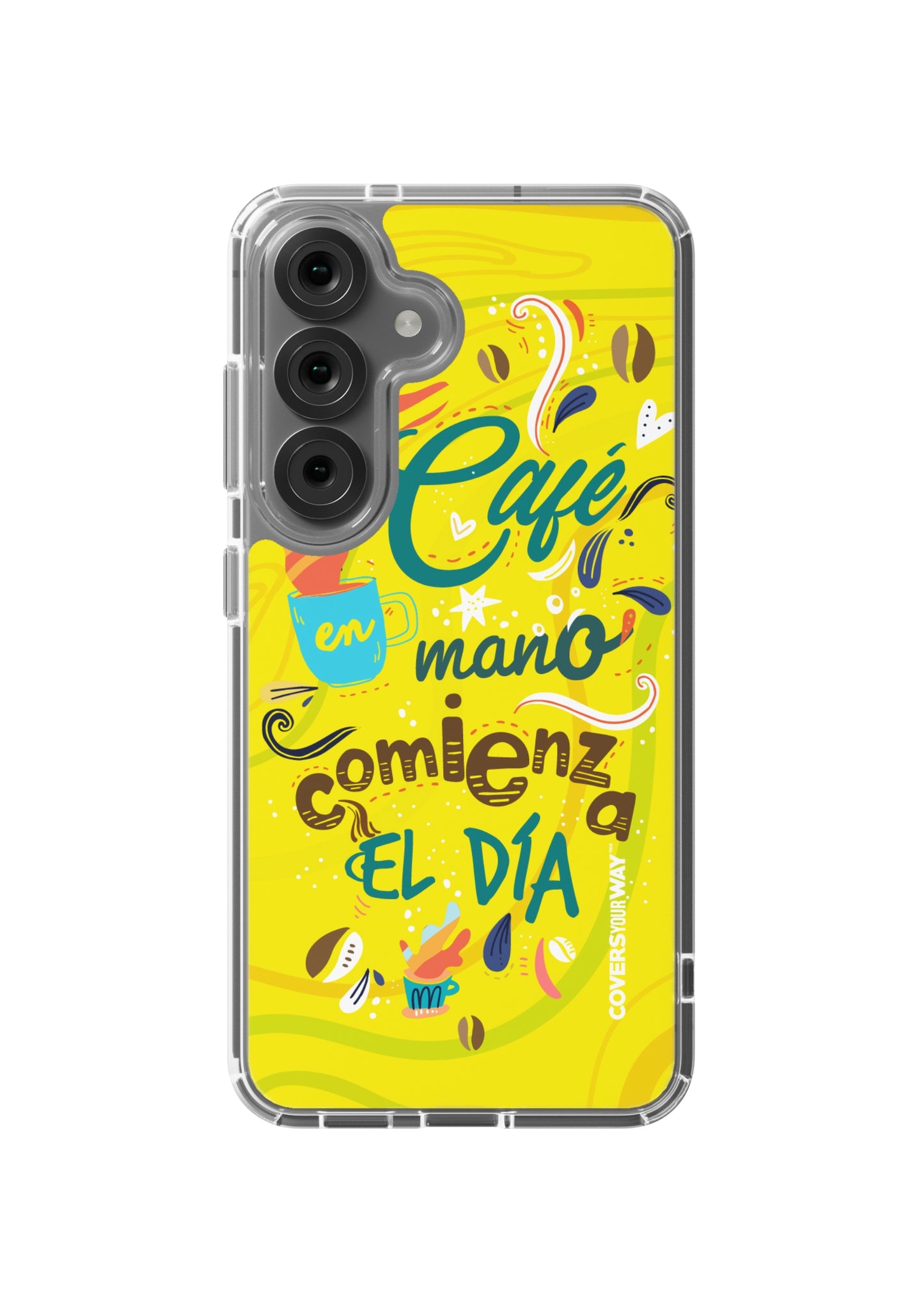 Café en mano Samsung Galaxy
