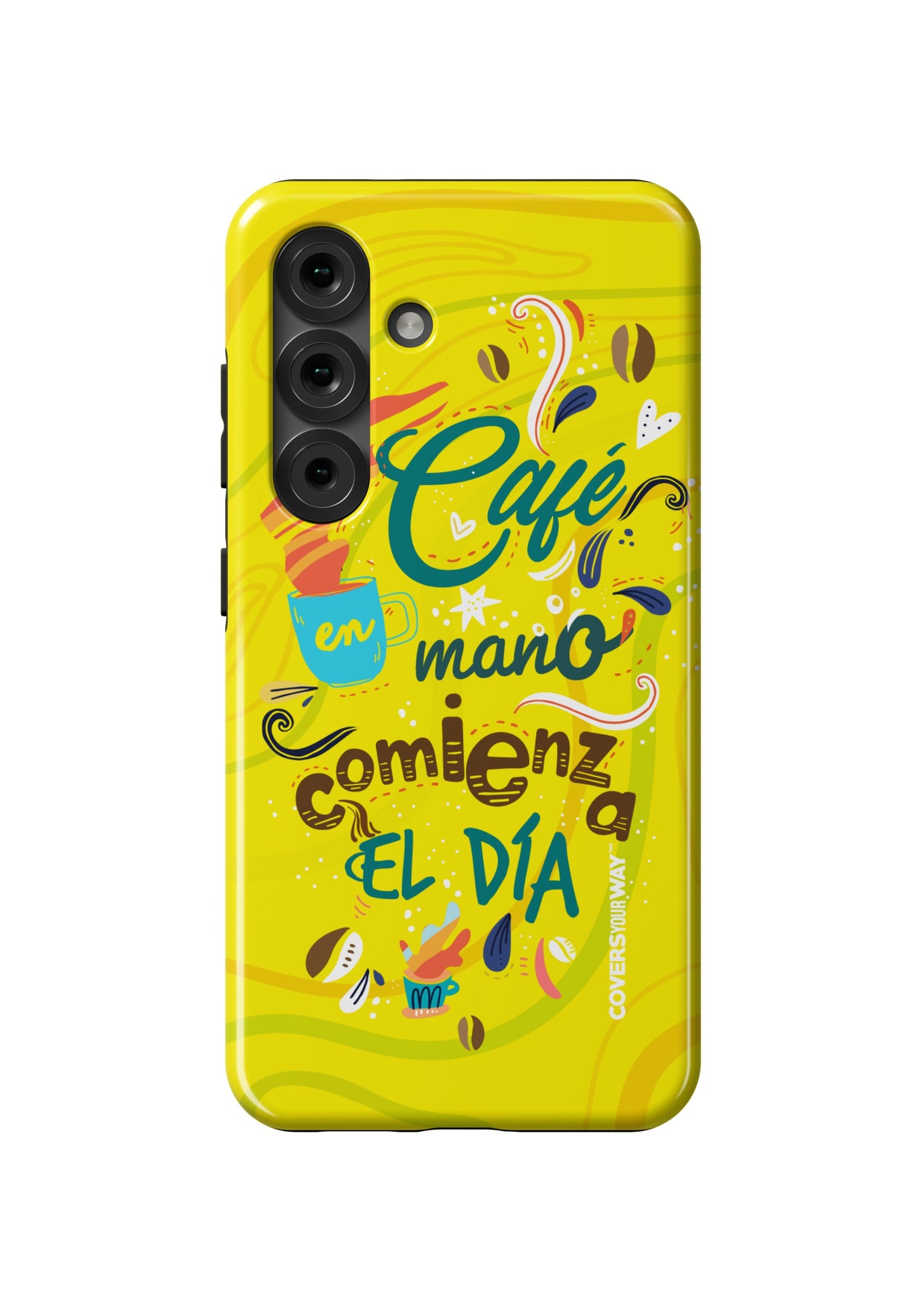 Café en mano Samsung Galaxy