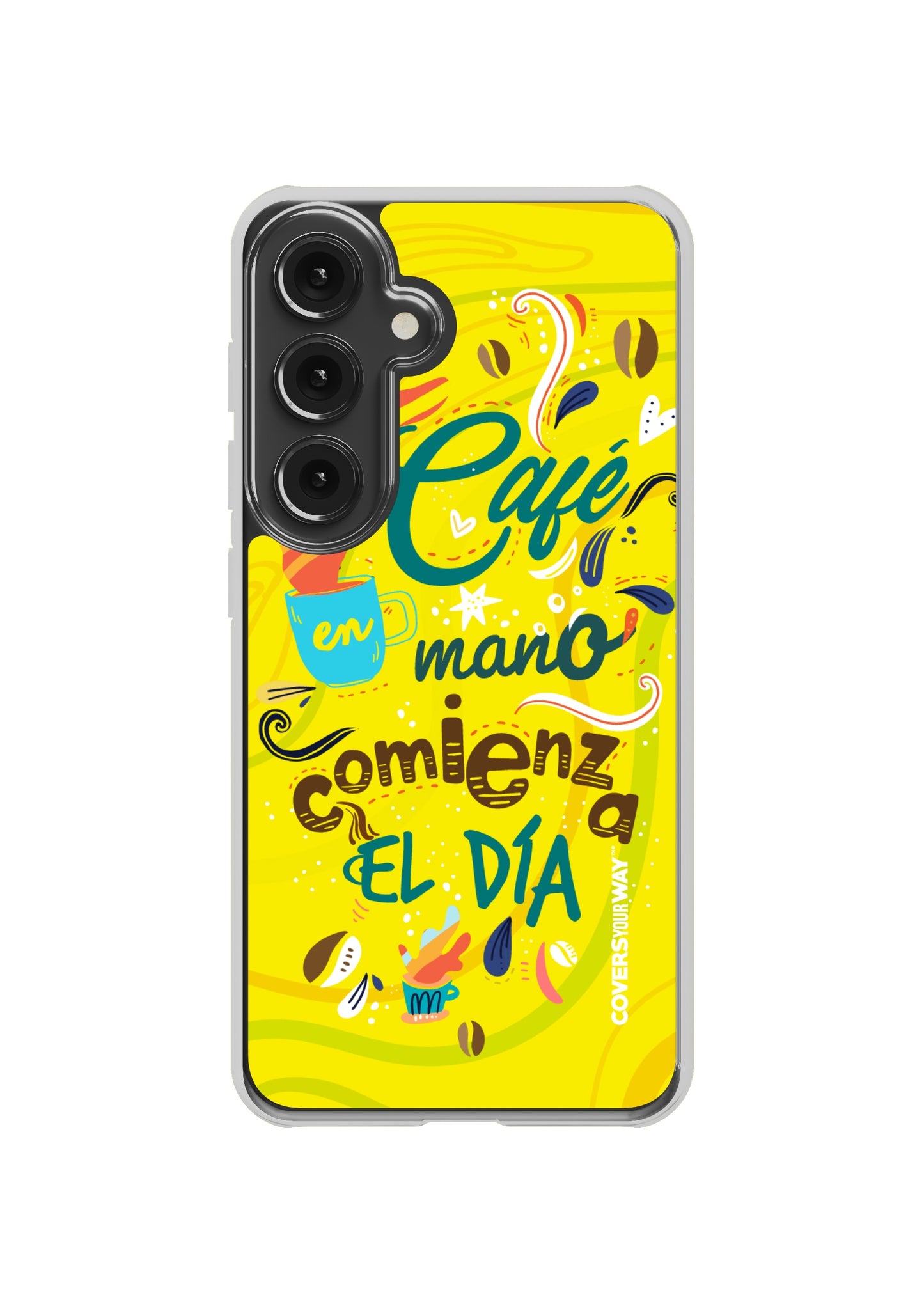 Café en mano Samsung Galaxy