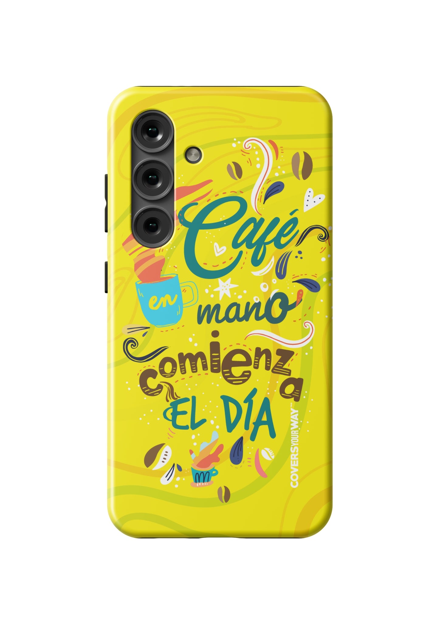 Café en mano Samsung Galaxy