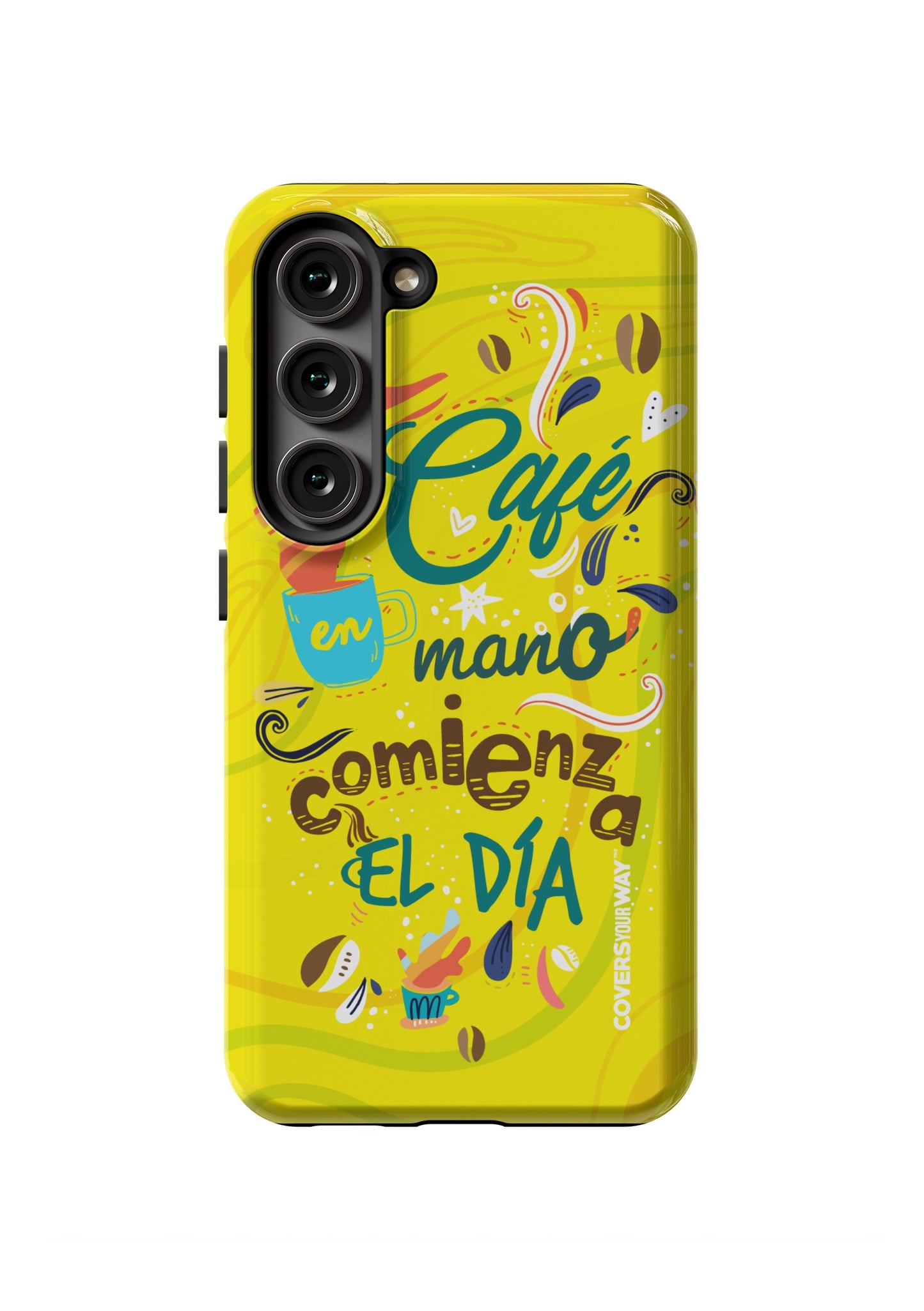 Café en mano Samsung Galaxy