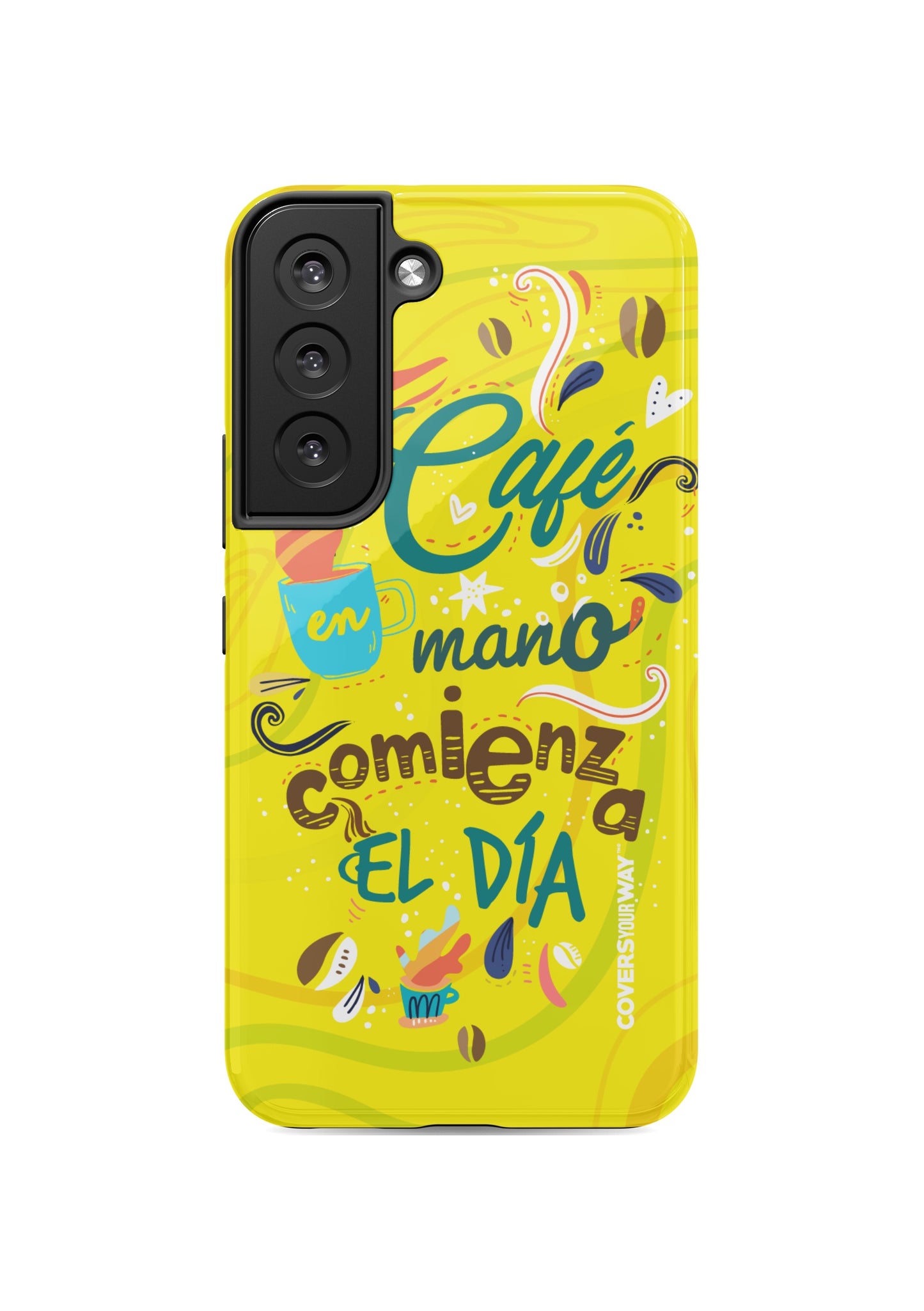 Café en mano Samsung Galaxy