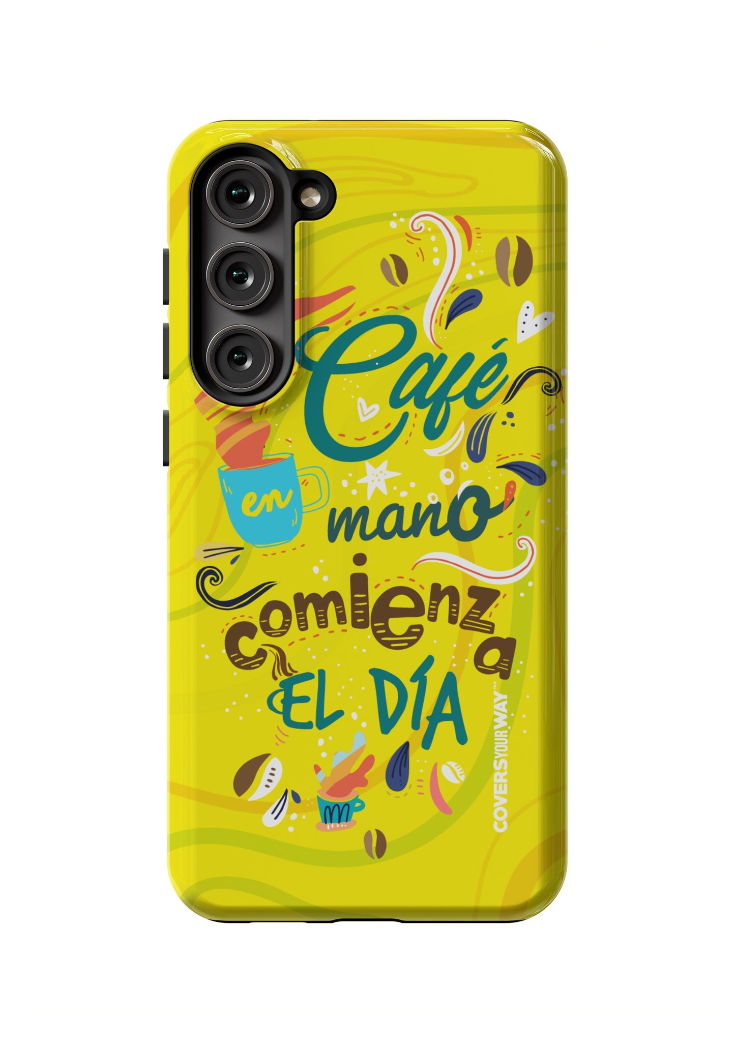Café en mano Samsung Galaxy