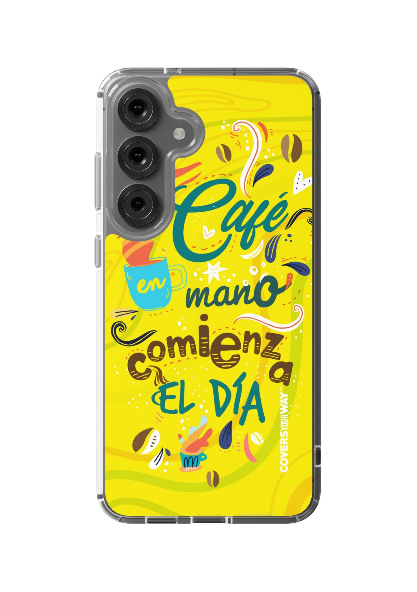 Café en mano Samsung Galaxy