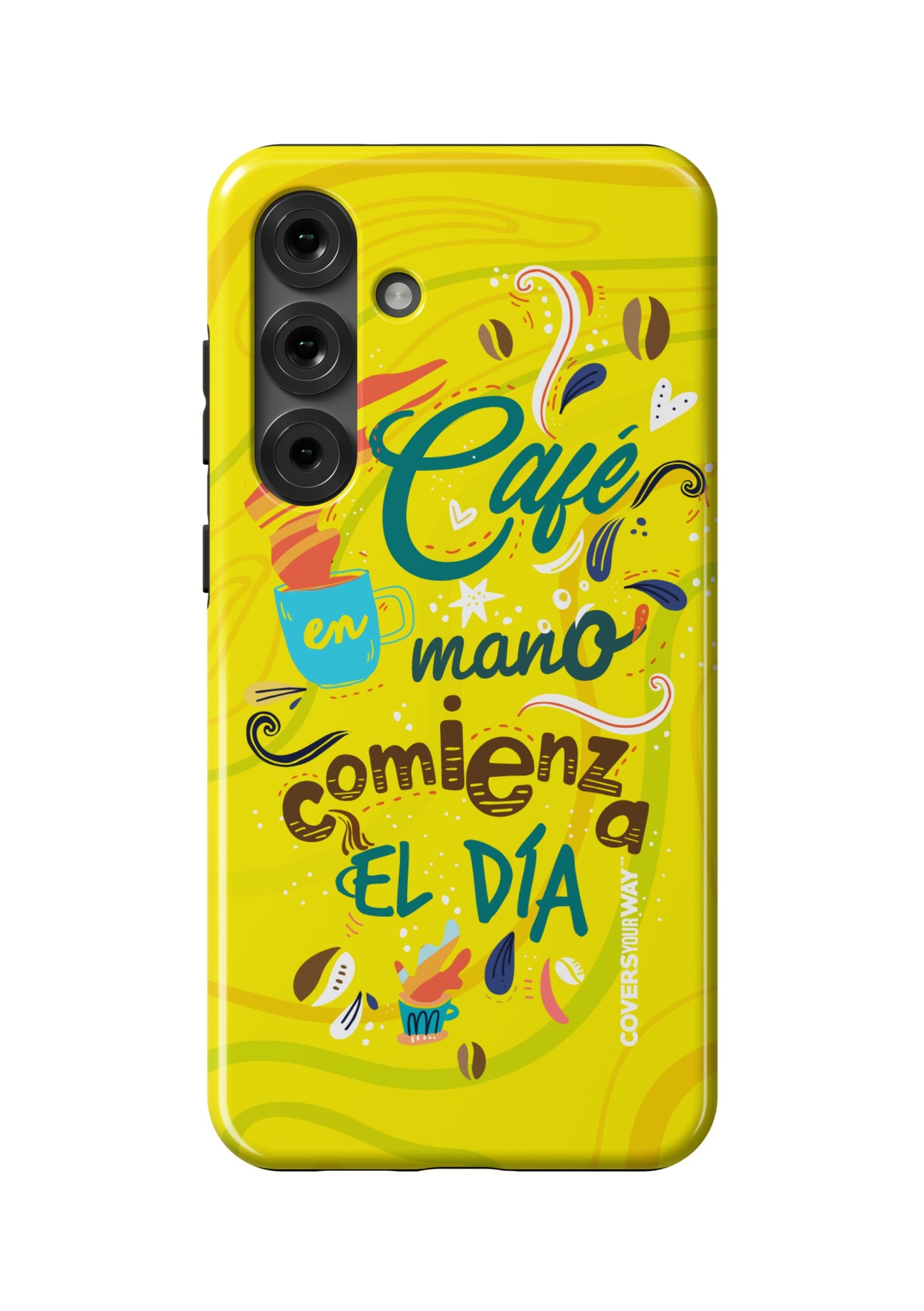 Café en mano Samsung Galaxy