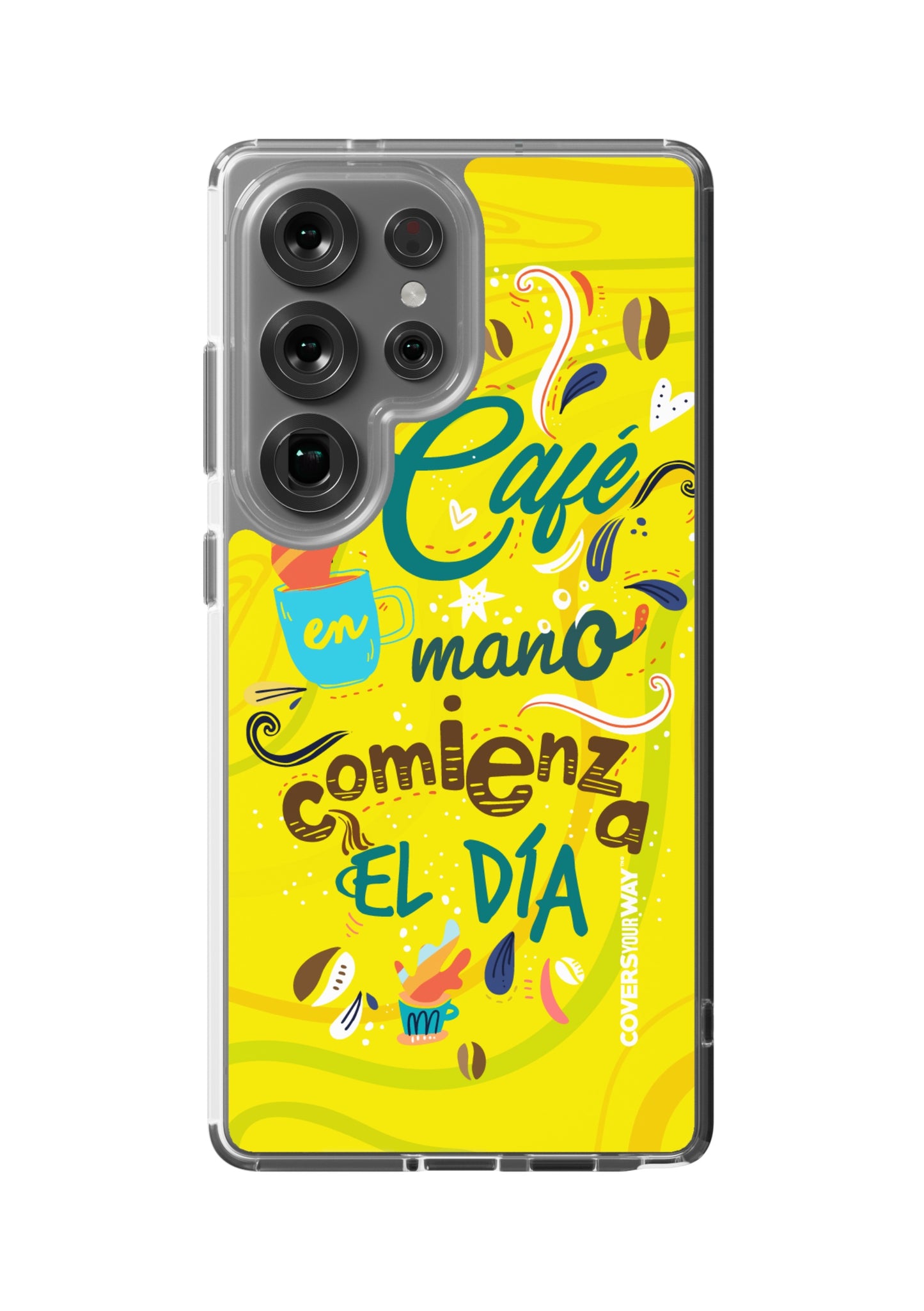 Café en mano Samsung Galaxy