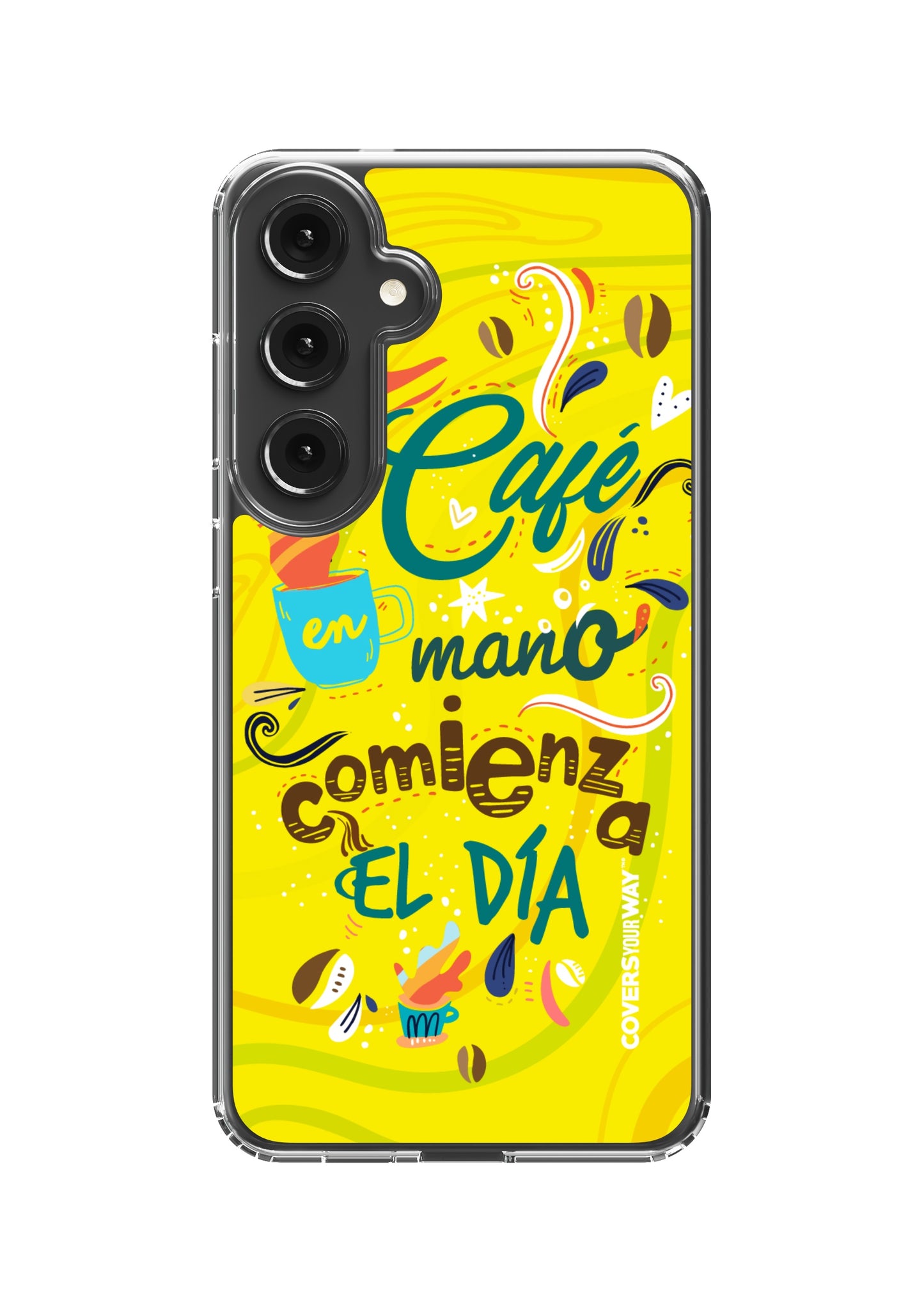 Café en mano Samsung Galaxy