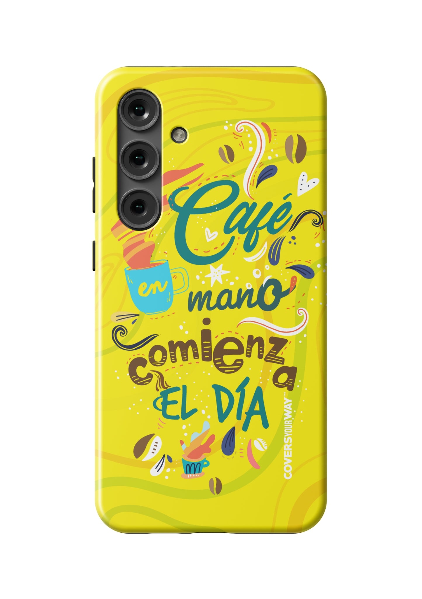 Café en mano Samsung Galaxy