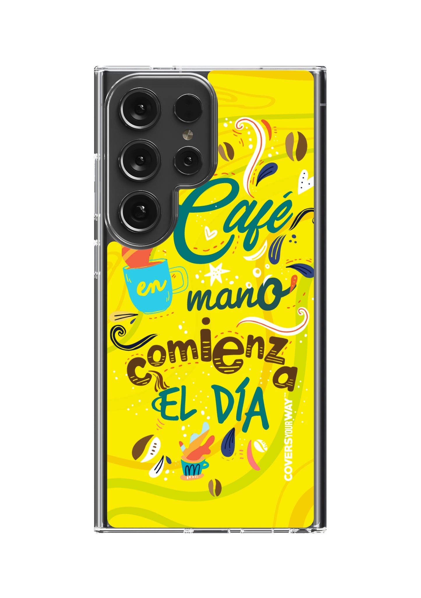 Café en mano Samsung Galaxy