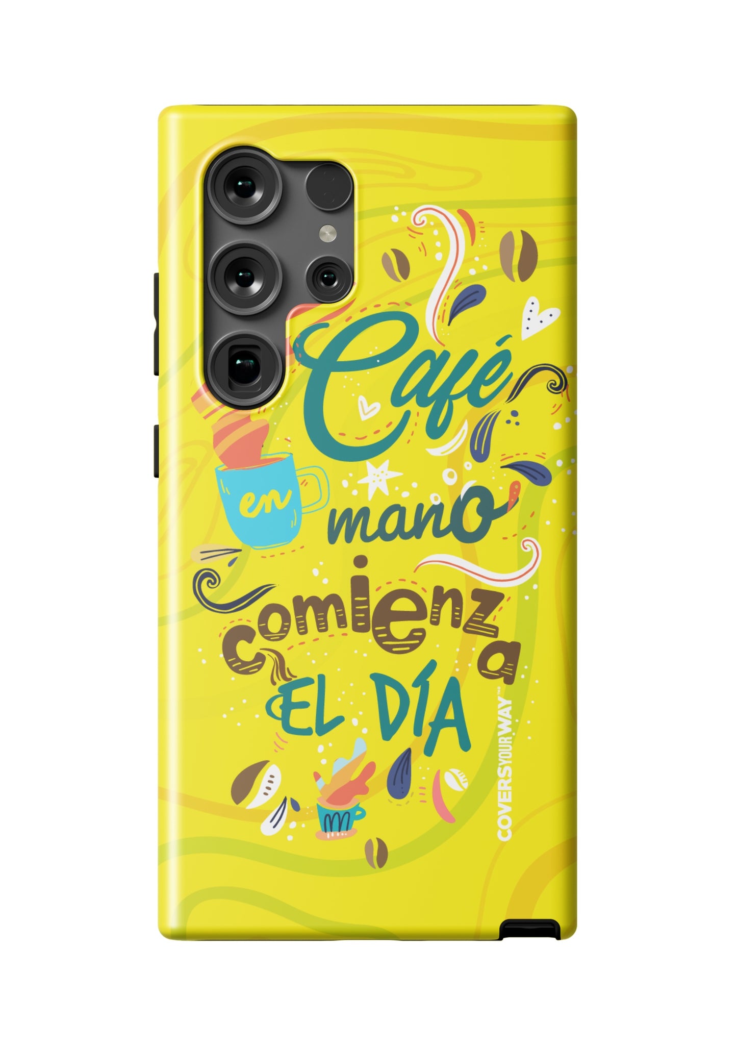 Café en mano Samsung Galaxy