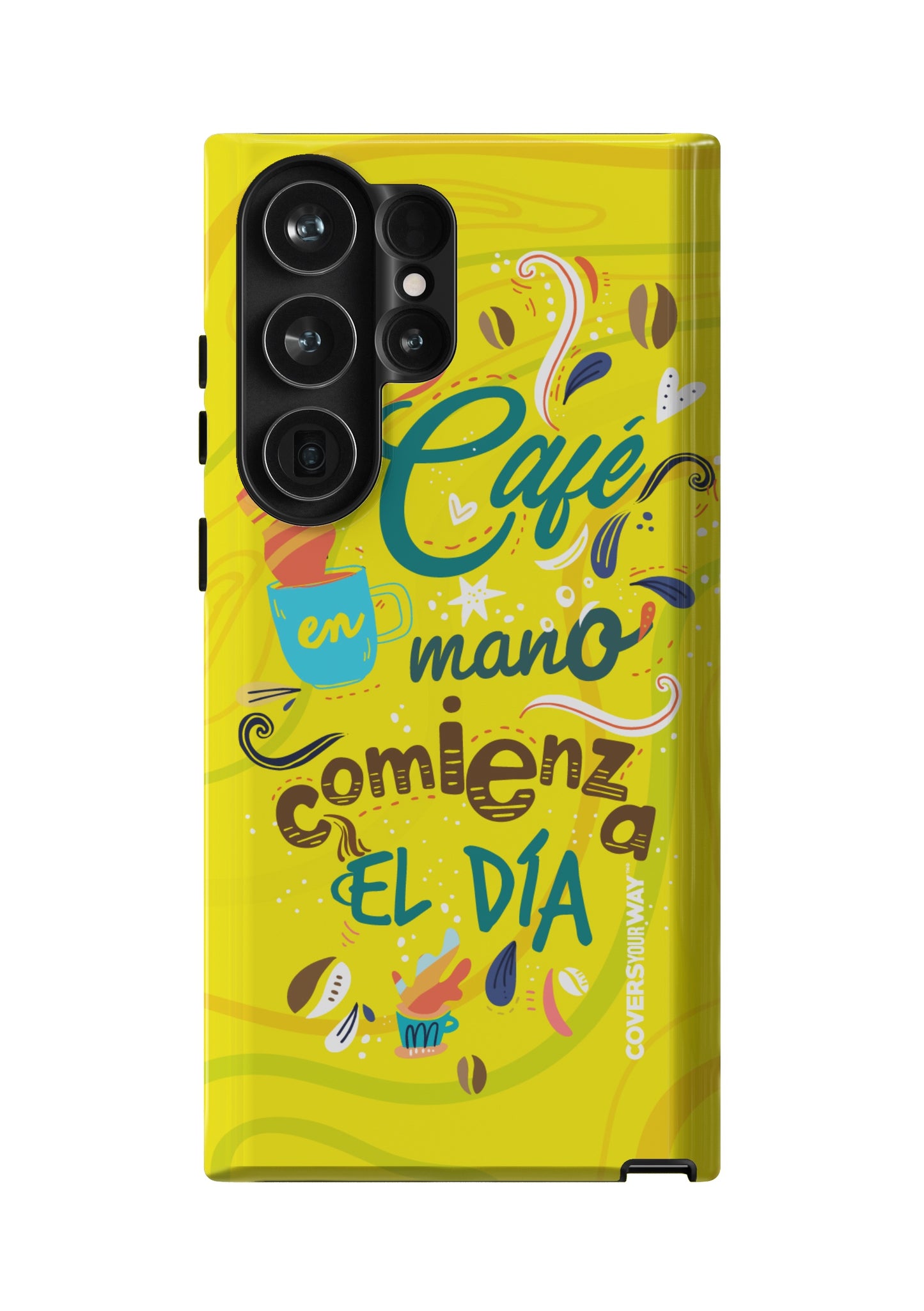 Café en mano Samsung Galaxy