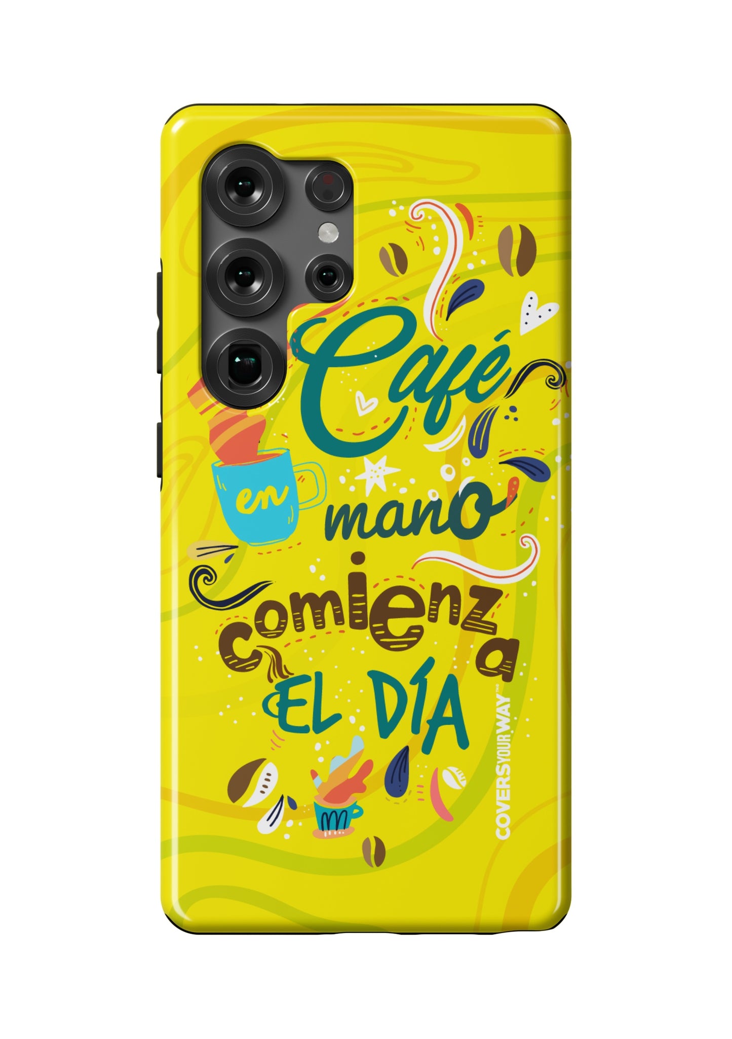 Café en mano Samsung Galaxy