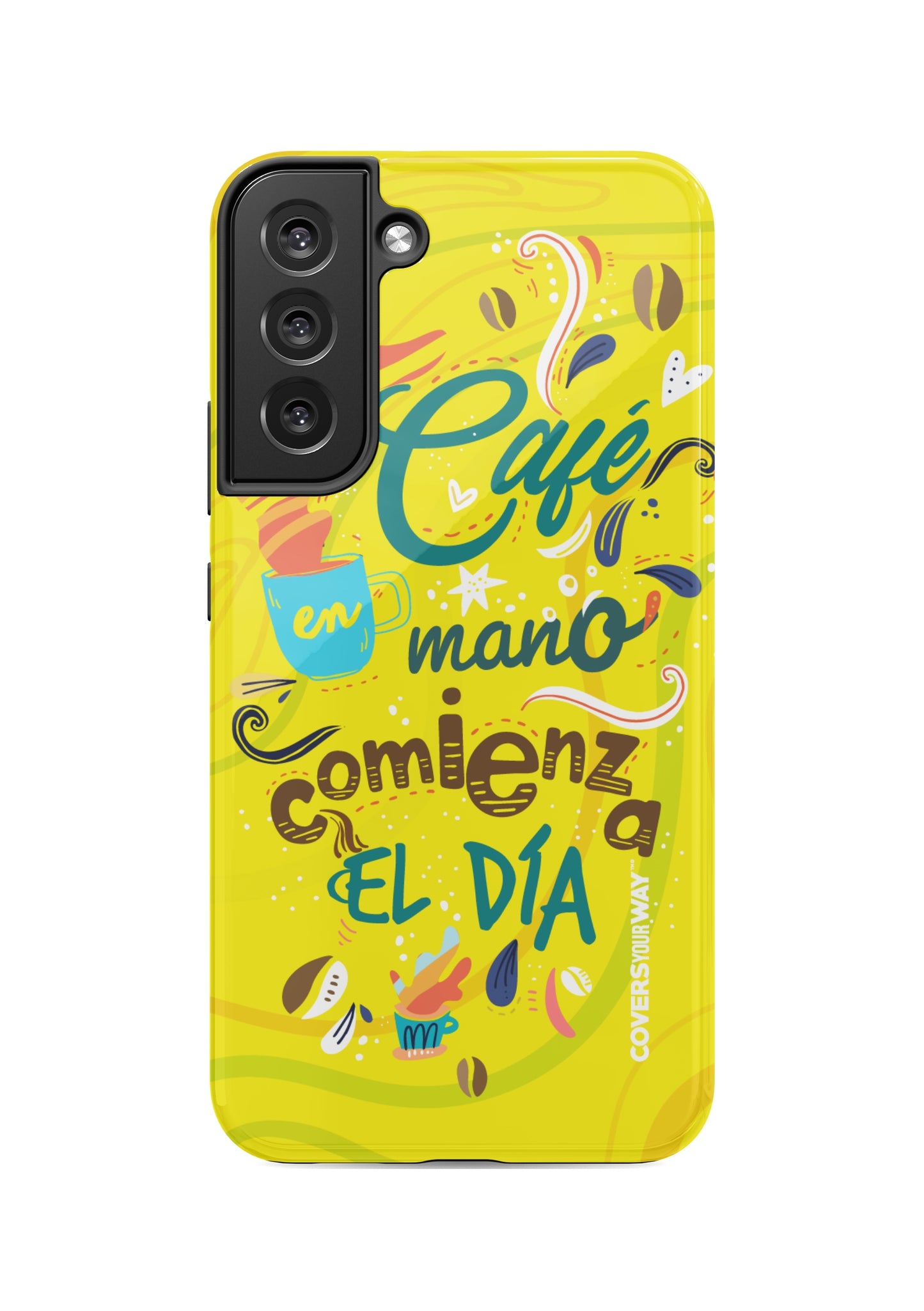 Café en mano Samsung Galaxy