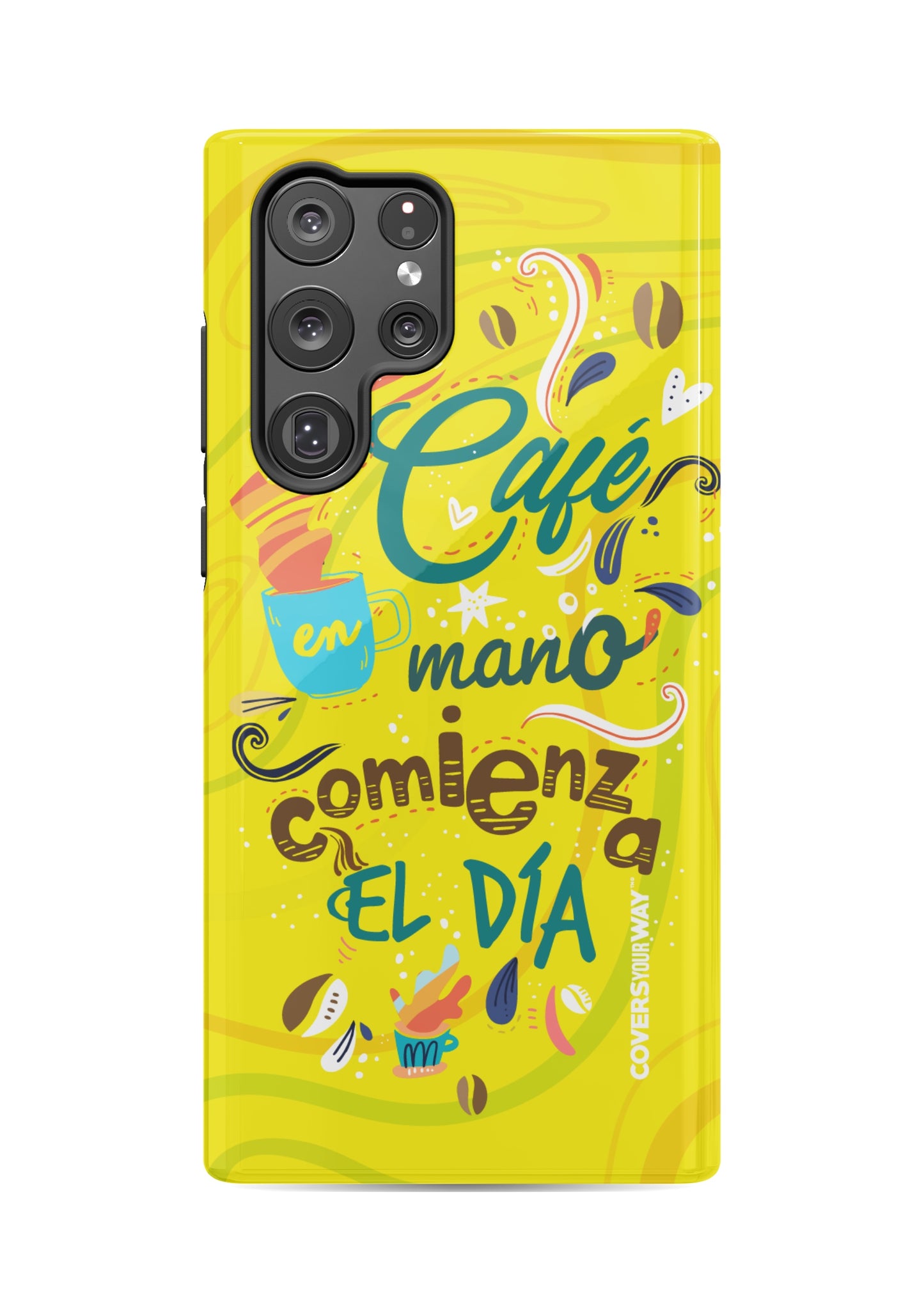 Café en mano Samsung Galaxy