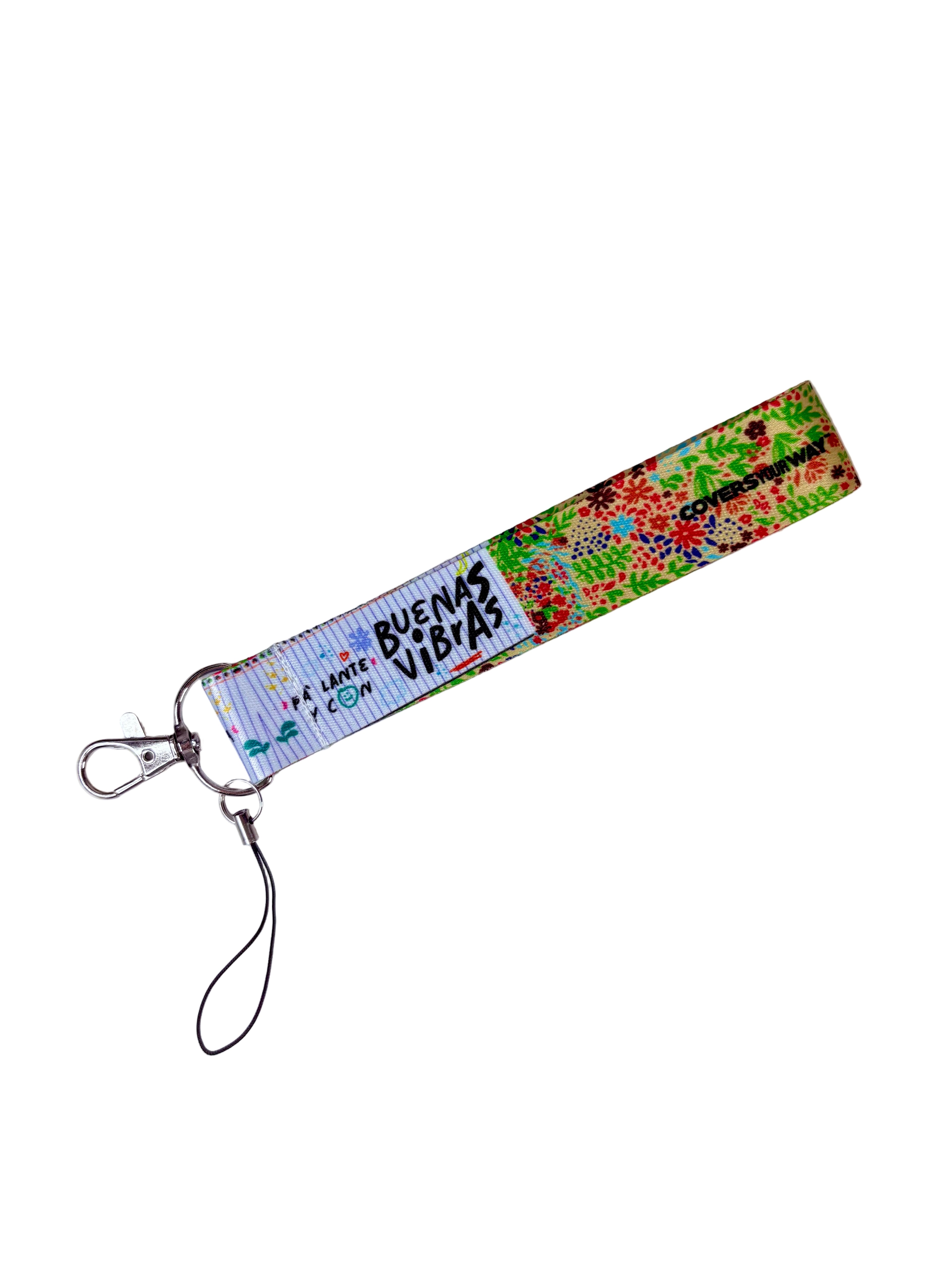 Pa' lante y con BUENAS VIBRAS Phone Lanyard