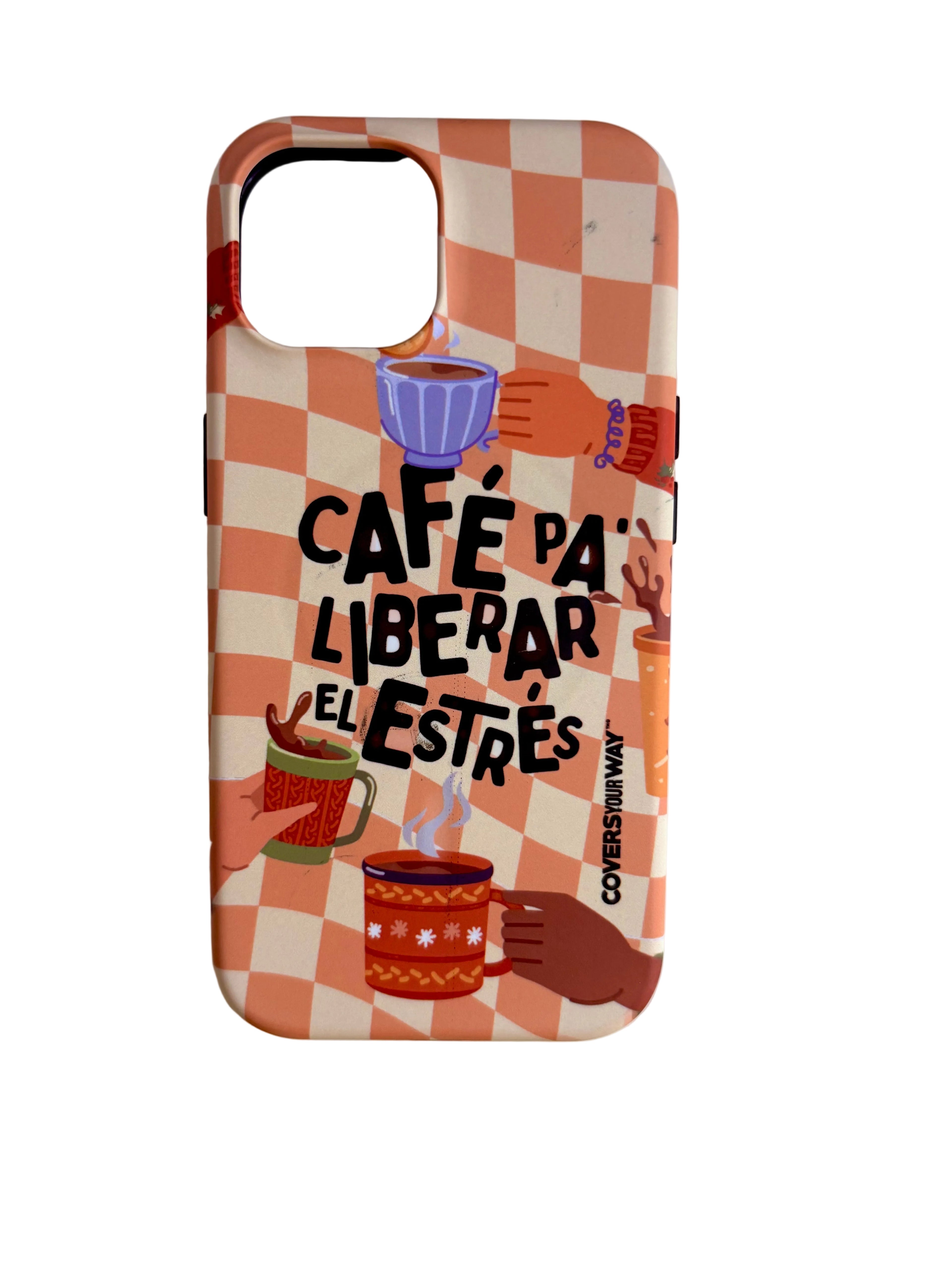 Café pa' liberar el estrés iPhone 15 MagSafe Tough Small Damage
