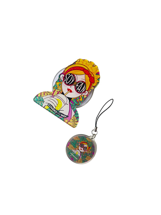 Soy mi fan Phone Charm + Magnetic Phone Grip Gift Bundle