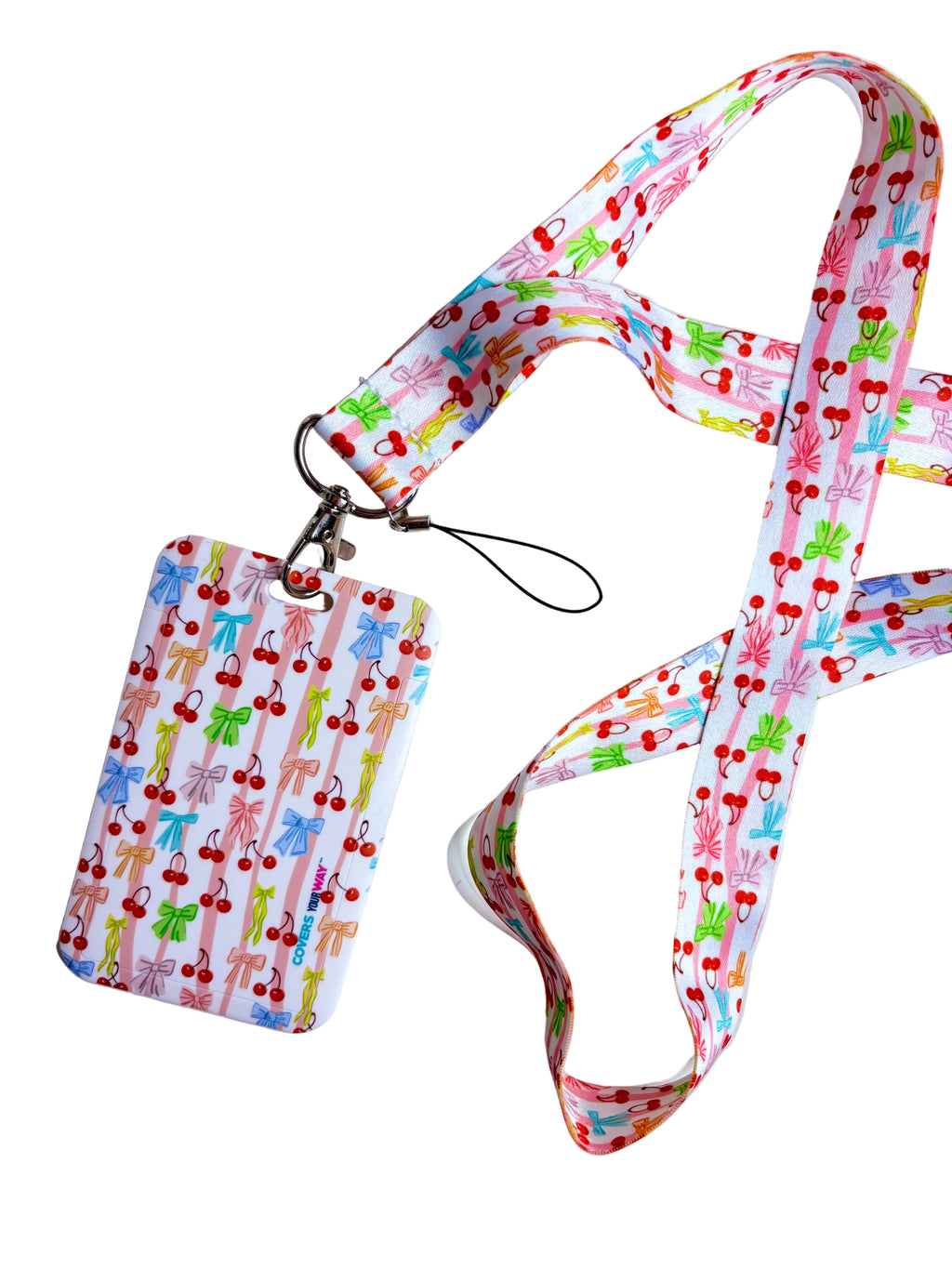 Cherry Bow Vibes ID Lanyard