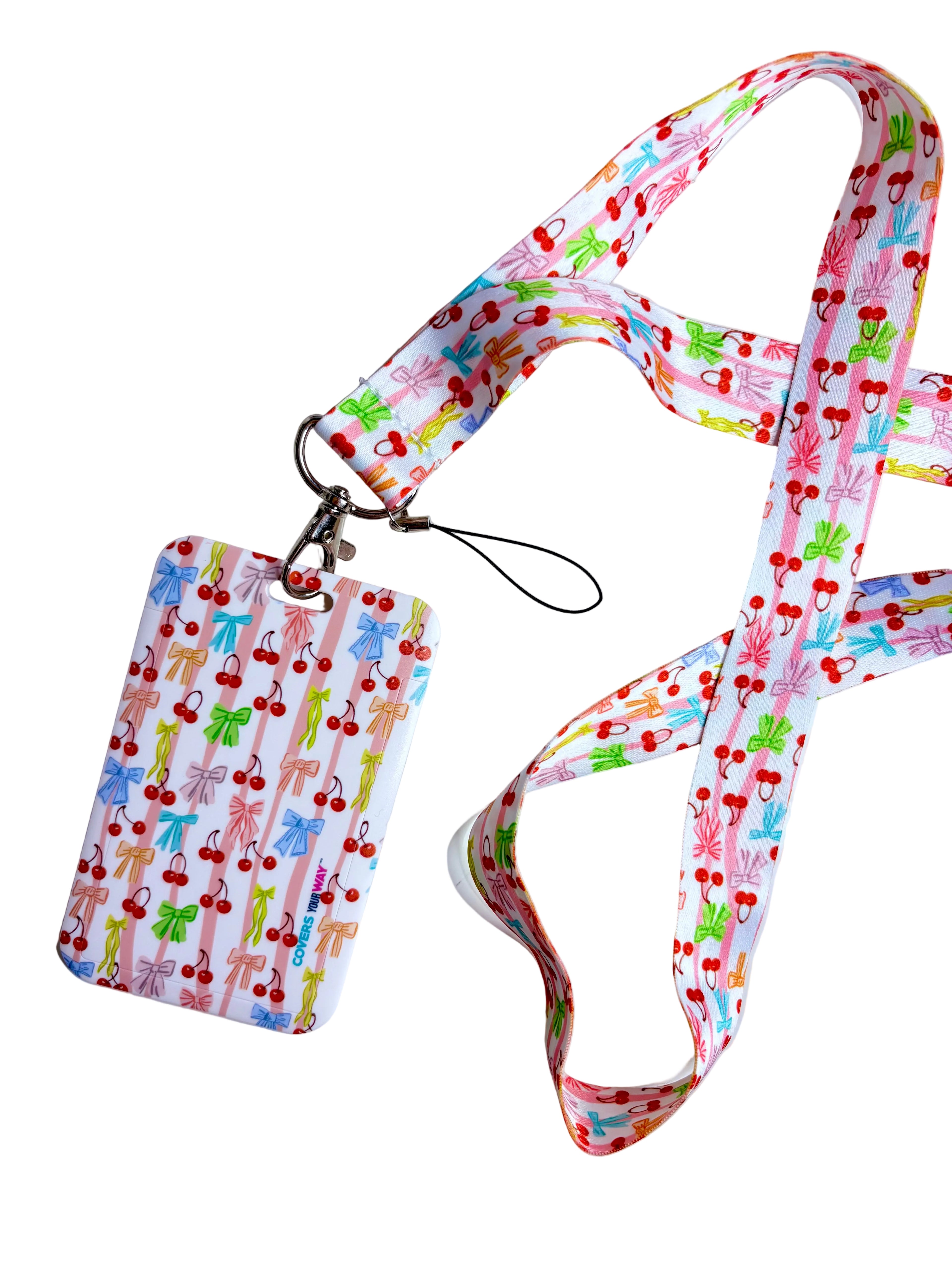 Cherry Bow Vibes ID Lanyard