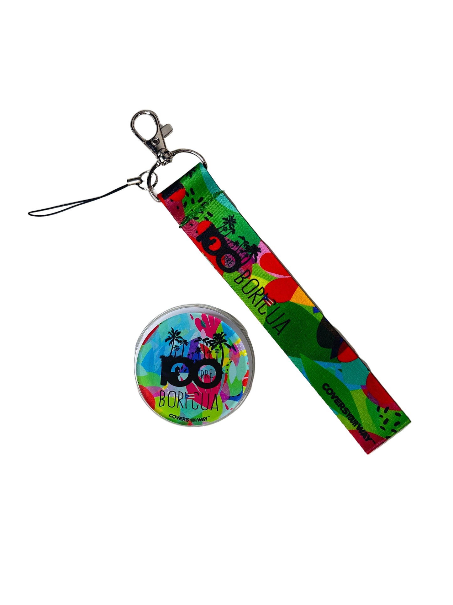 100pre BORICUA Phone Lanyard + Magnetic Phone Grip Gift Bundle