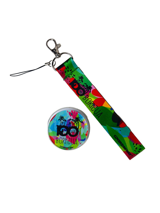 100pre BORICUA Phone Lanyard + Magnetic Phone Grip Gift Bundle