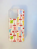 Cherry Bow Vibes iPhone 16 Pro Max Clear Impact Resistant