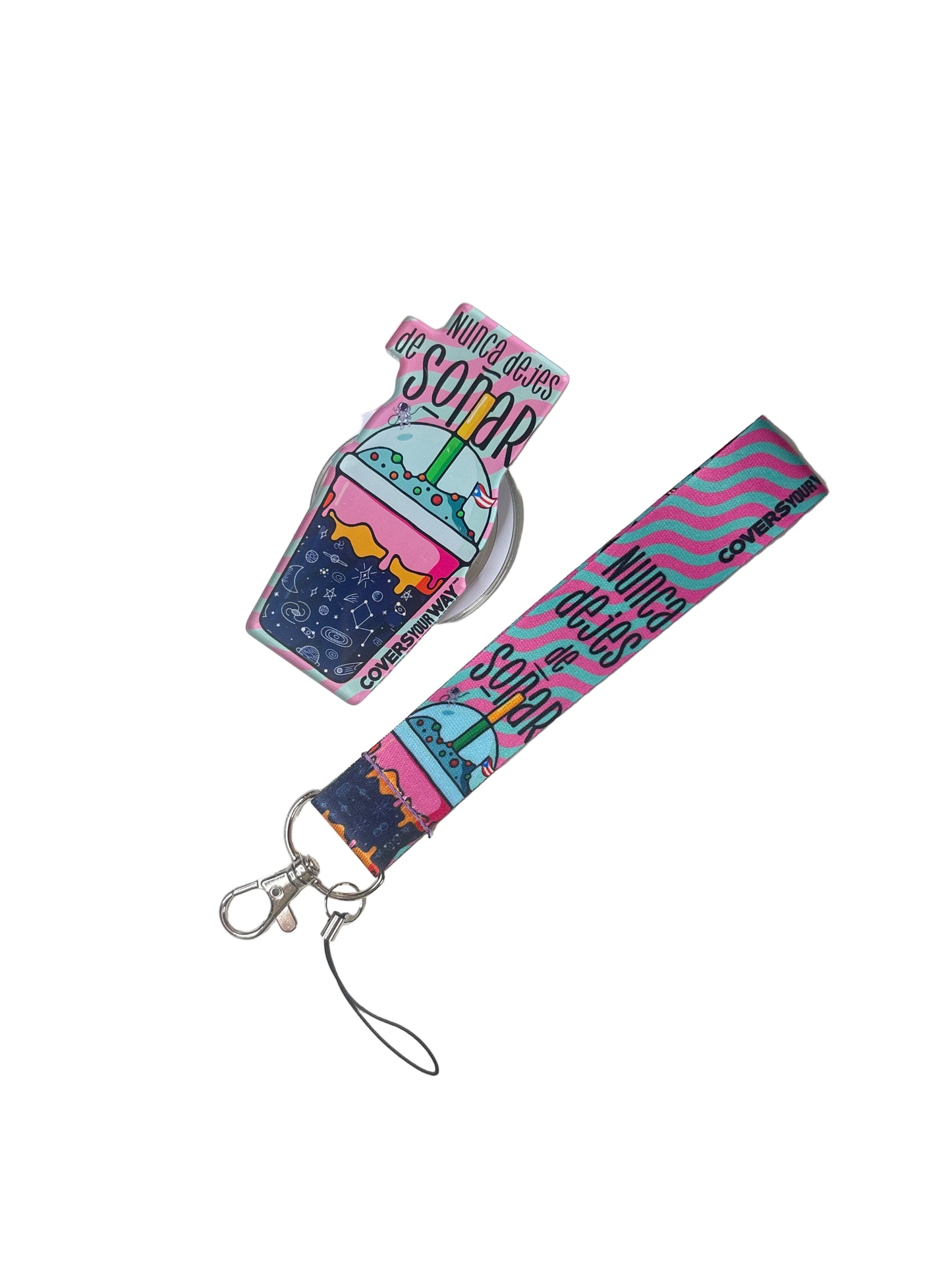 Nunca dejes de soñar Phone Lanyard + Magnetic Phone Grip Gift Bundle