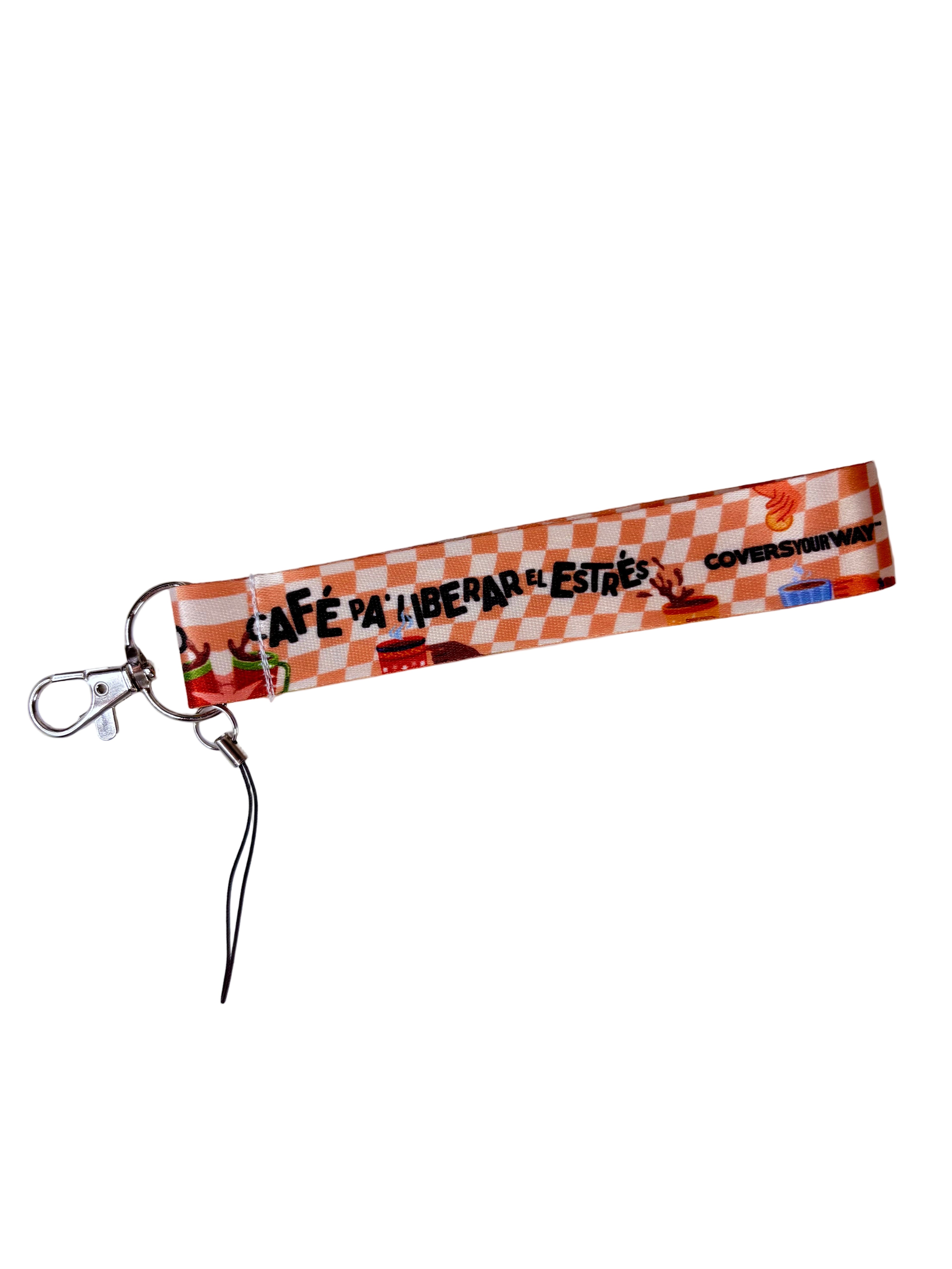Café pa' liberar el estrés Phone Lanyard