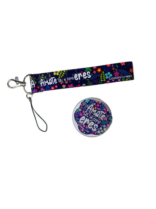Ámate tal y como eres Phone Lanyard + Magnetic Phone Grip Gift Bundle