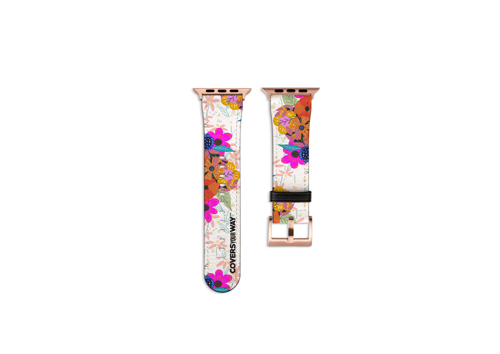 Floreciendo en cada paso Apple Watch Strap