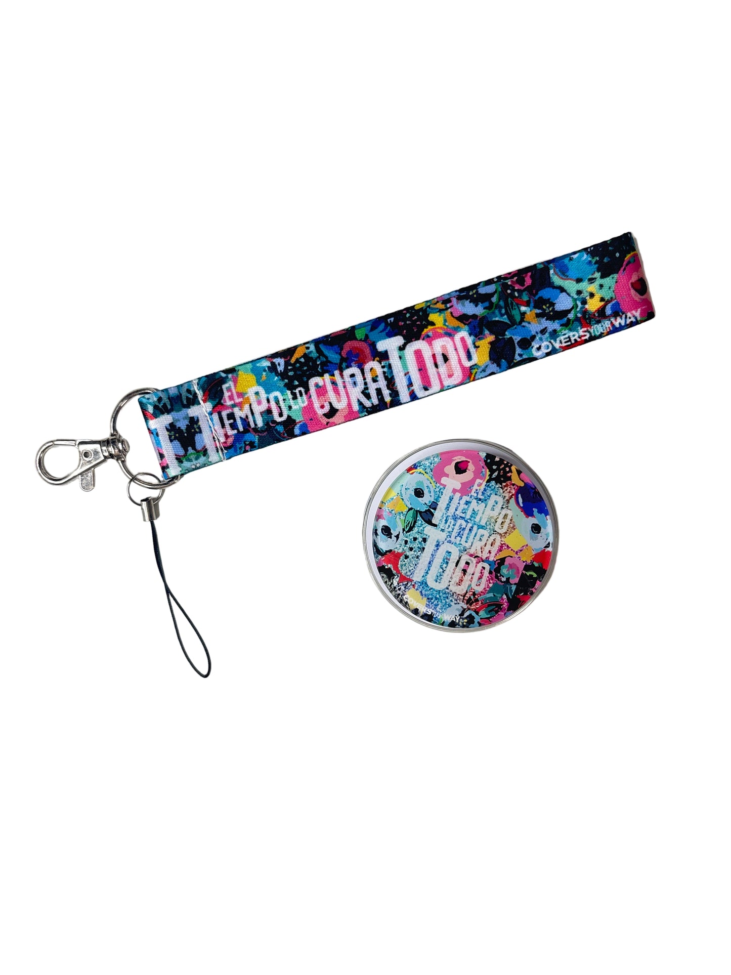El tiempo lo cura todo Phone Lanyard + Magnetic Phone Grip Gift Bundle