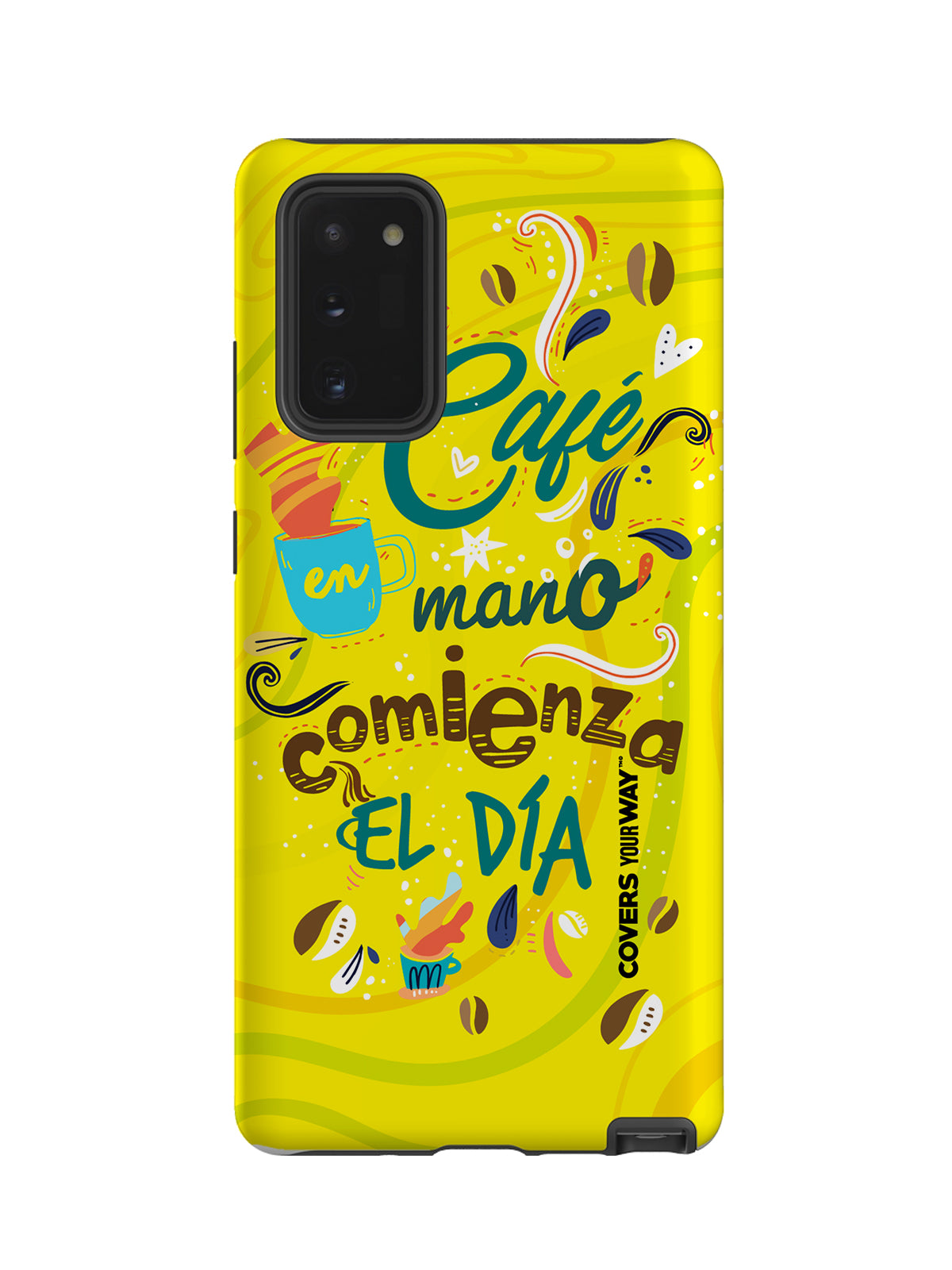 Café en mano Samsung Galaxy