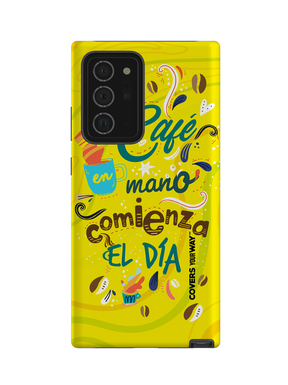 Café en mano Samsung Galaxy
