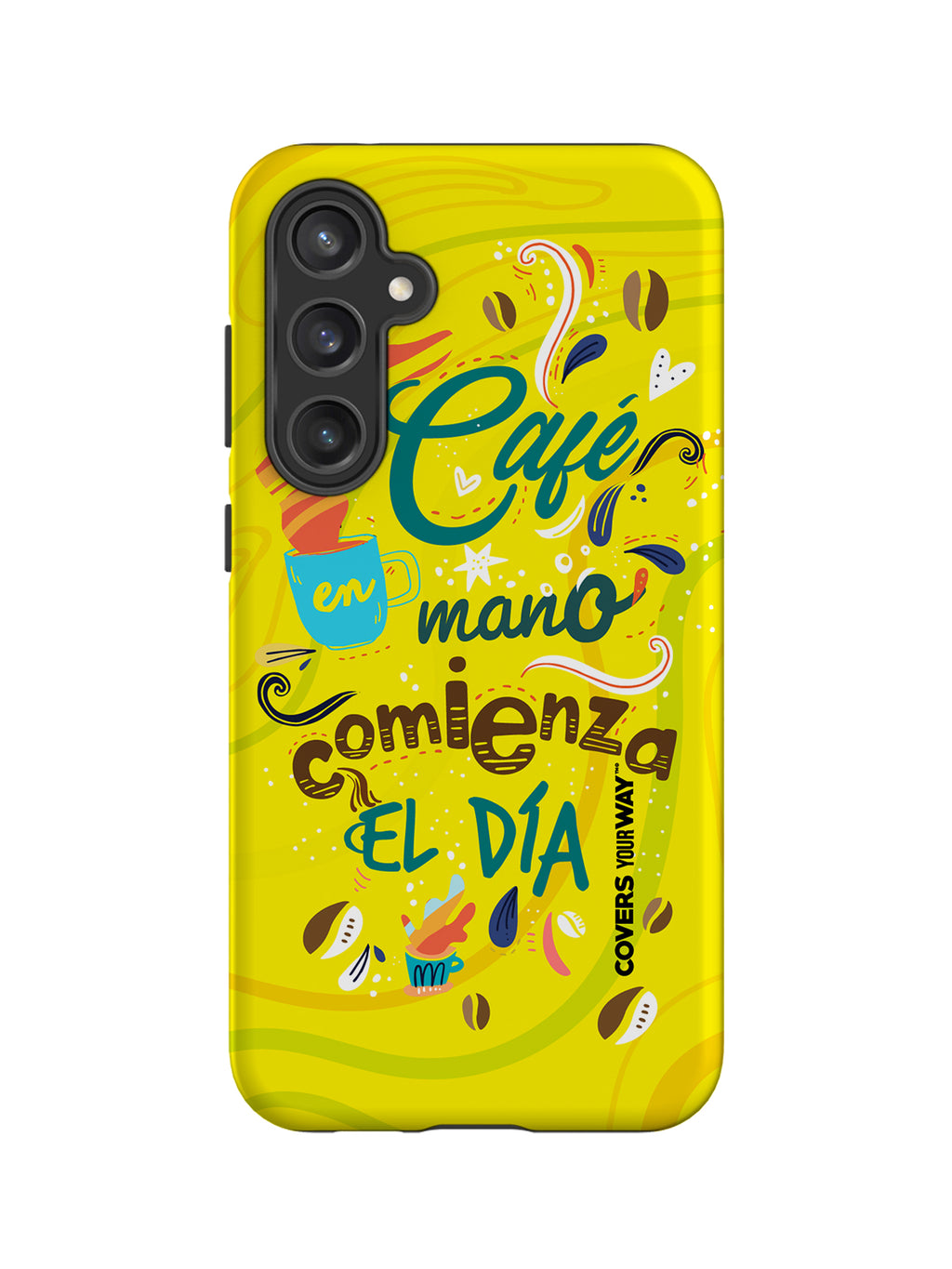 Café en mano Samsung Galaxy