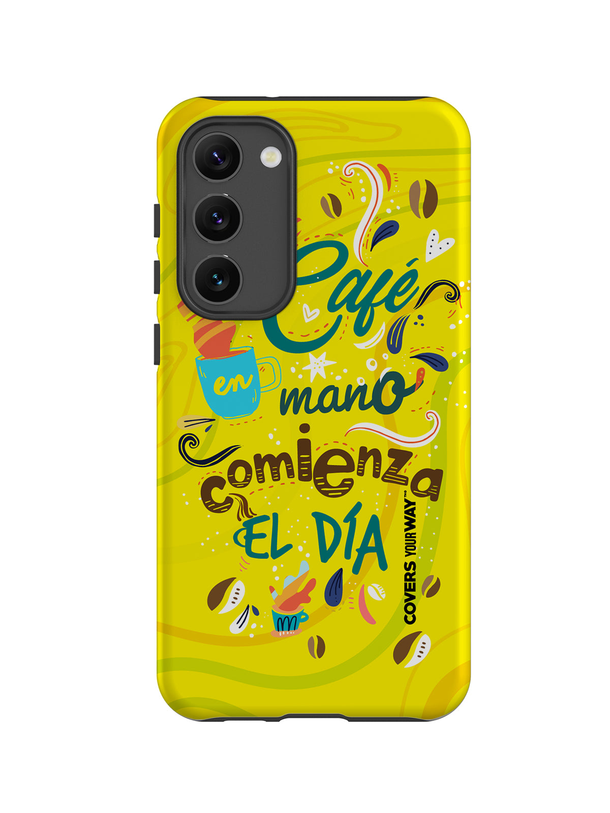 Café en mano Samsung Galaxy
