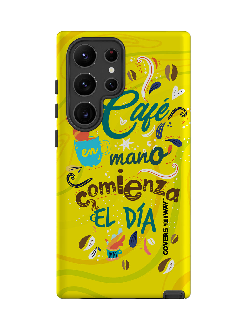 Café en mano Samsung Galaxy