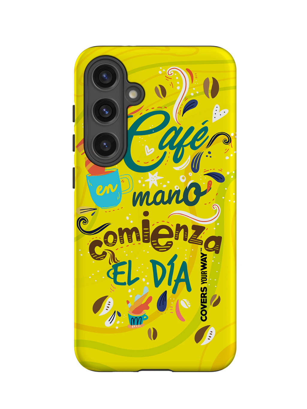 Café en mano Samsung Galaxy
