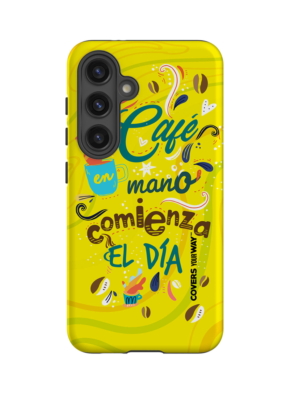 Café en mano Samsung Galaxy