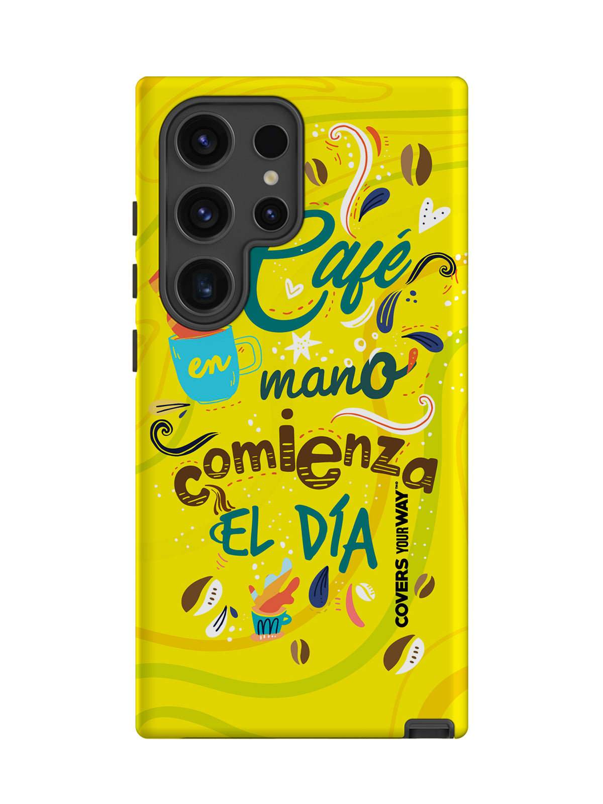 Café en mano Samsung Galaxy