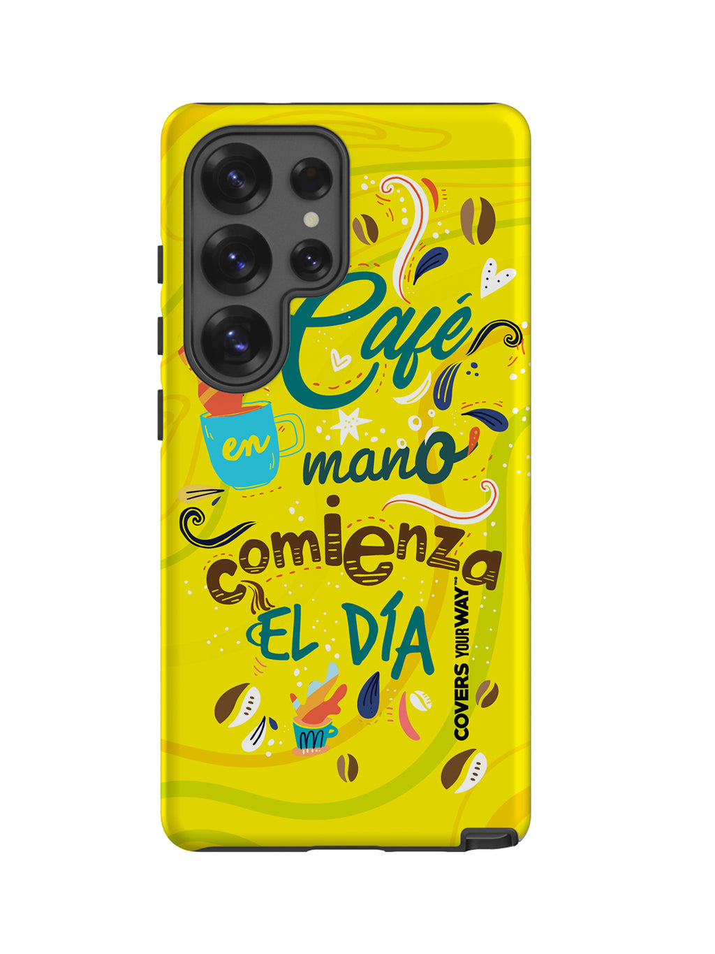 Café en mano Samsung Galaxy