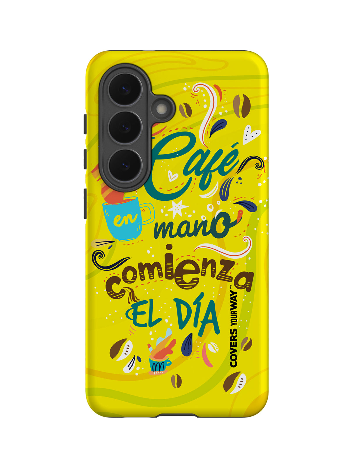 Café en mano Samsung Galaxy