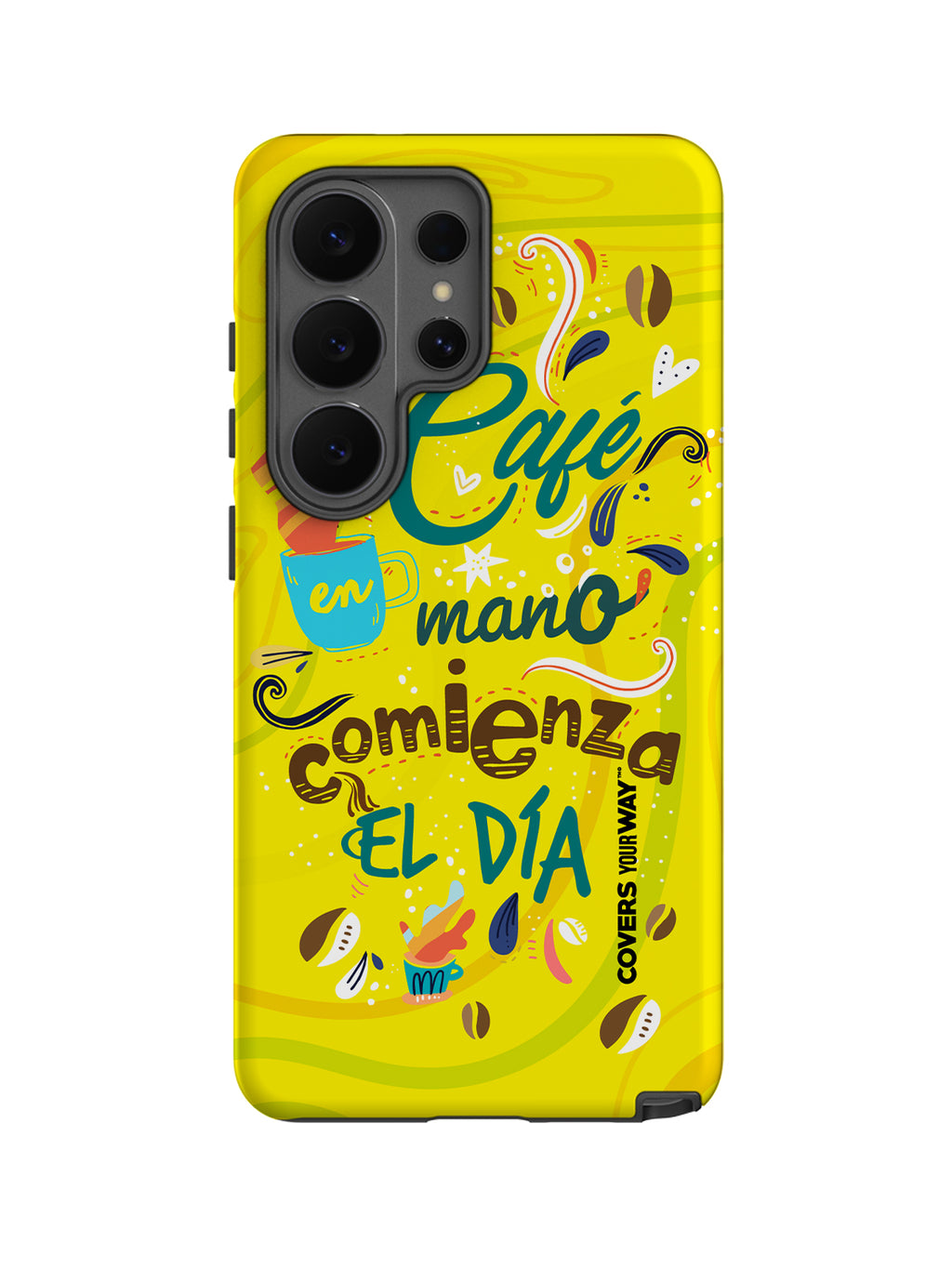 Café en mano Samsung Galaxy